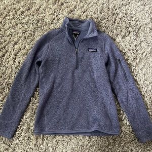 Patagonia blue quarter zip fleece